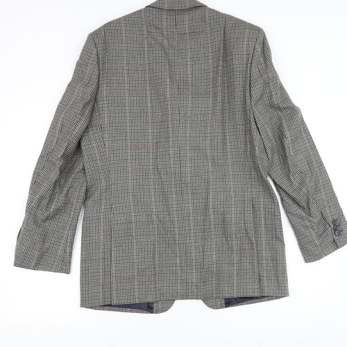 West Brook Mens Multicoloured Geometric Cotton Jacket Suit Jacket Size 38 Regular