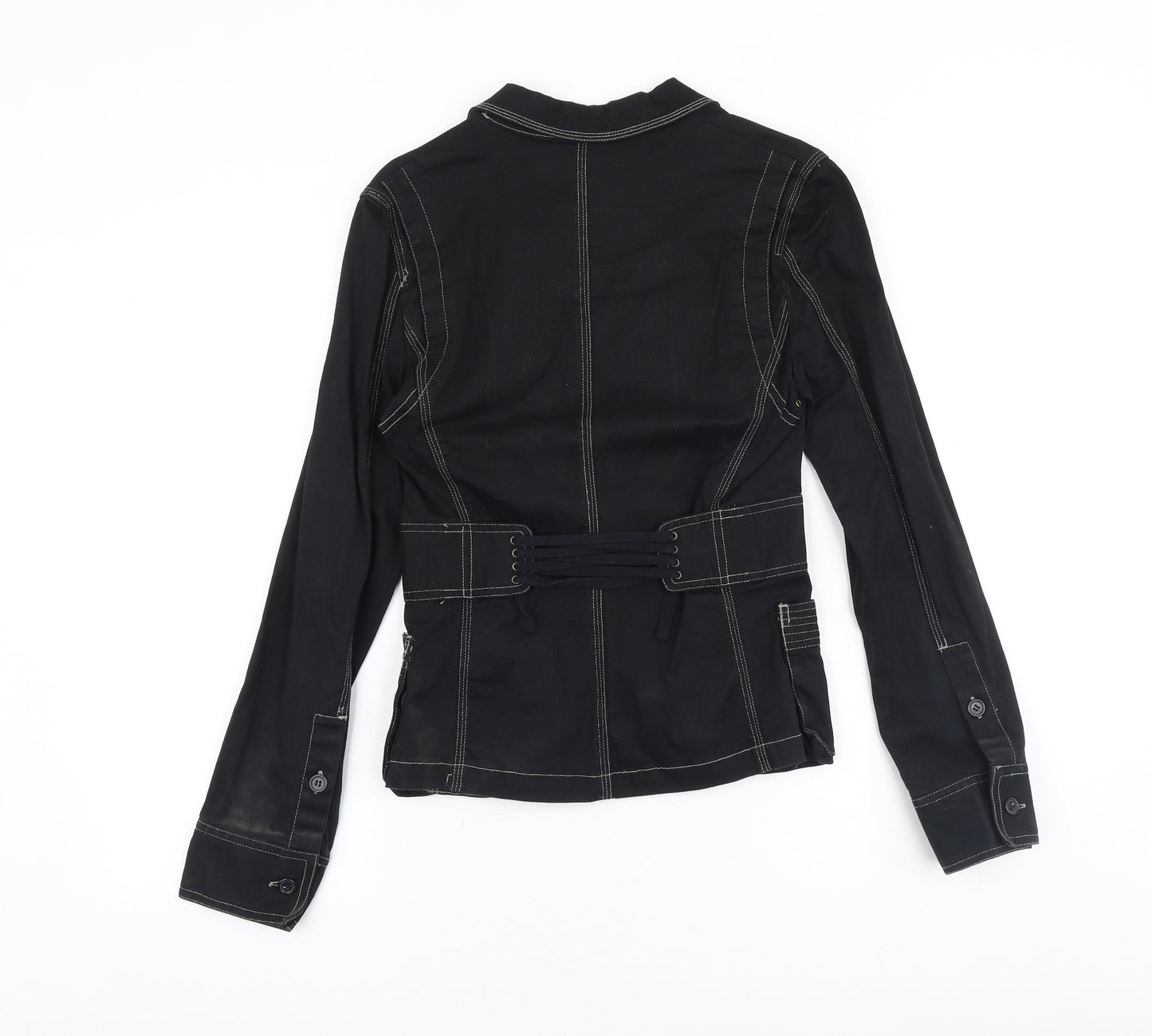RH Hessar Womens Black Jacket Size 8 Button
