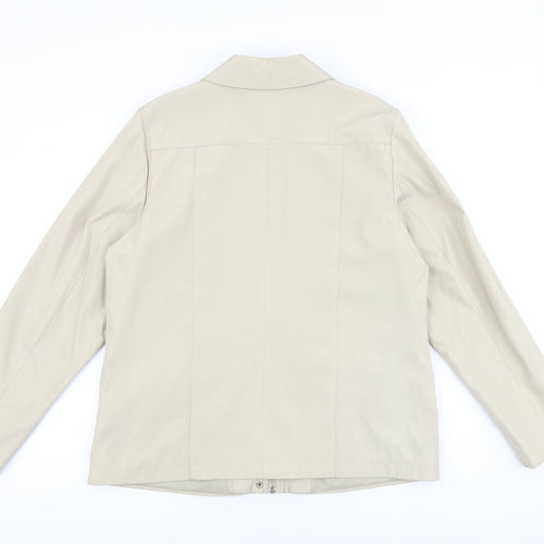 Classic Womens Beige Jacket Size S Zip