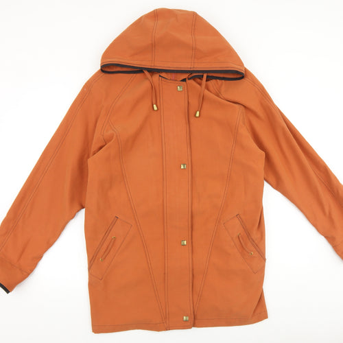 Essentials Womens Orange Jacket Size 10 Zip