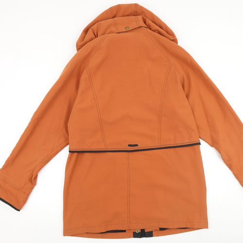 Essentials Womens Orange Jacket Size 10 Zip