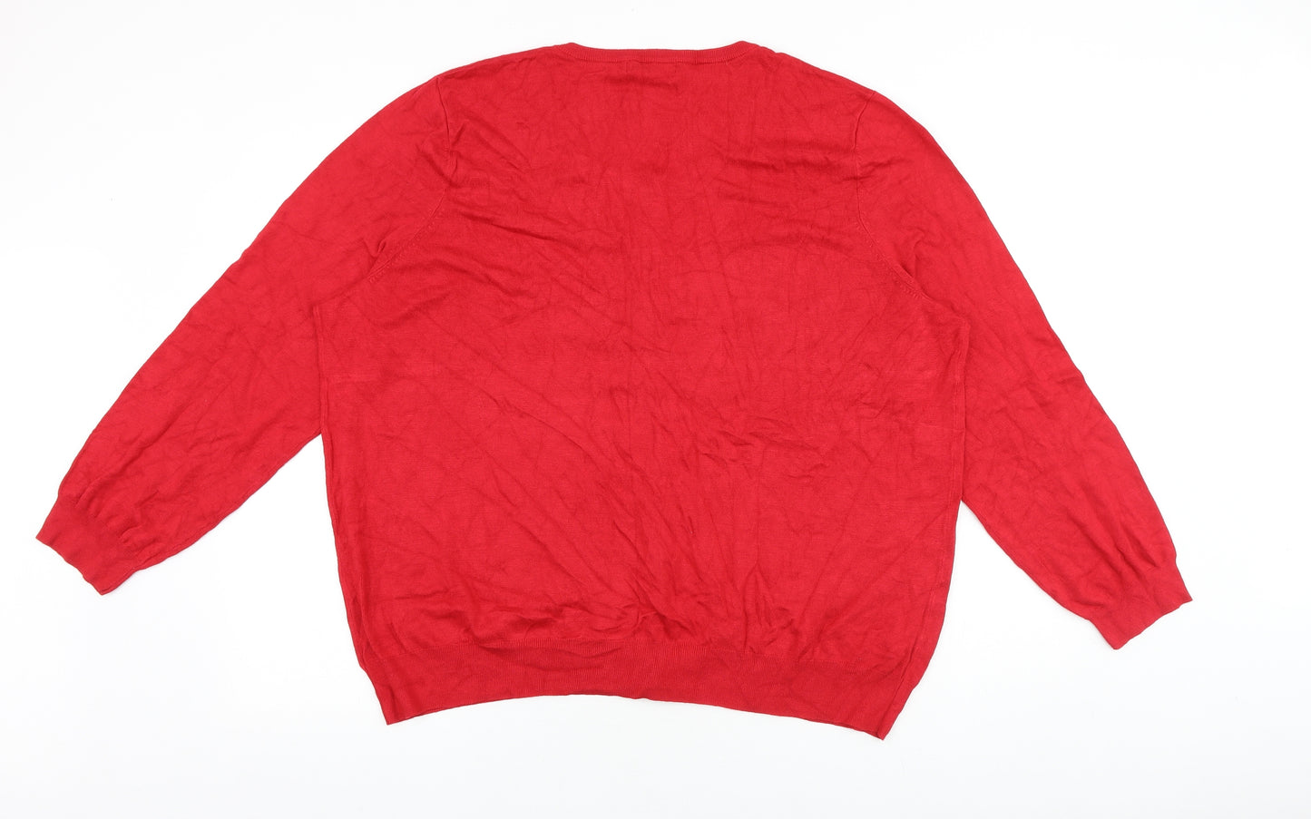 George Womens Red Round Neck Viscose Cardigan Jumper Size 24