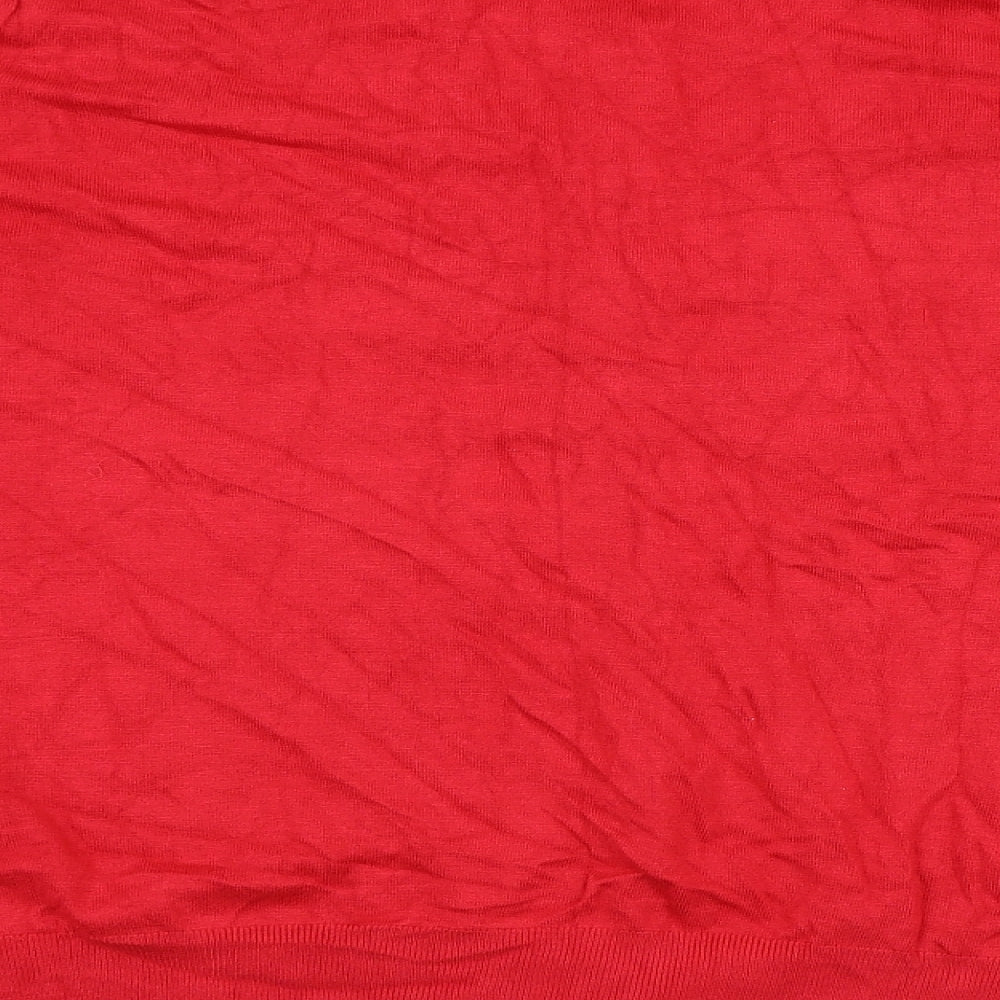 George Womens Red Round Neck Viscose Cardigan Jumper Size 24