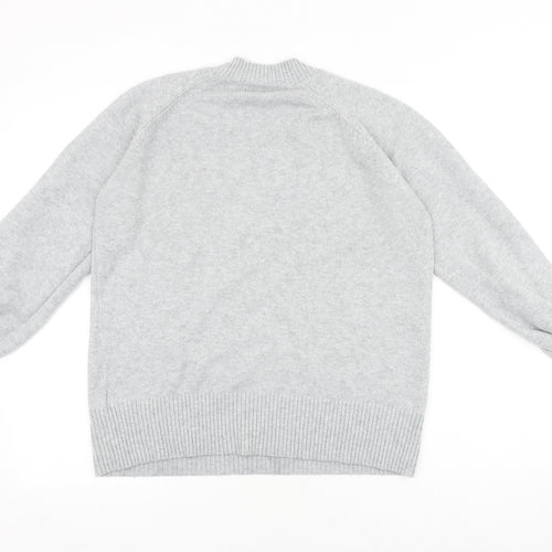 Papaya Womens Grey Crew Neck Polyester Pullover Jumper Size M