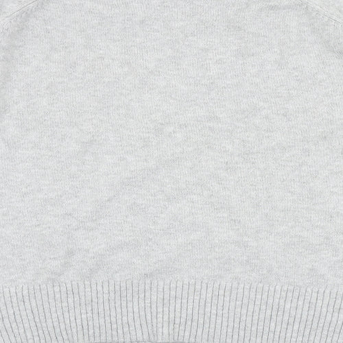 Papaya Womens Grey Crew Neck Polyester Pullover Jumper Size M