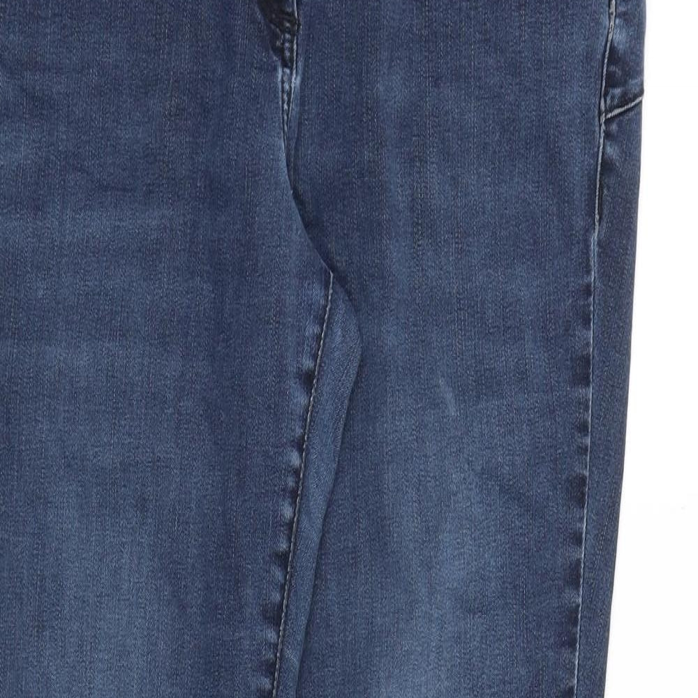 NEXT Womens Blue Cotton Skinny Jeans Size 16 Slim Zip