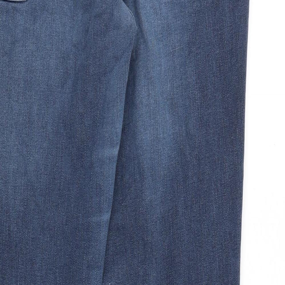 NEXT Womens Blue Cotton Skinny Jeans Size 16 Slim Zip