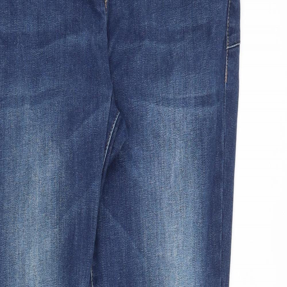 NEXT Womens Blue Cotton Skinny Jeans Size 16 Slim Zip