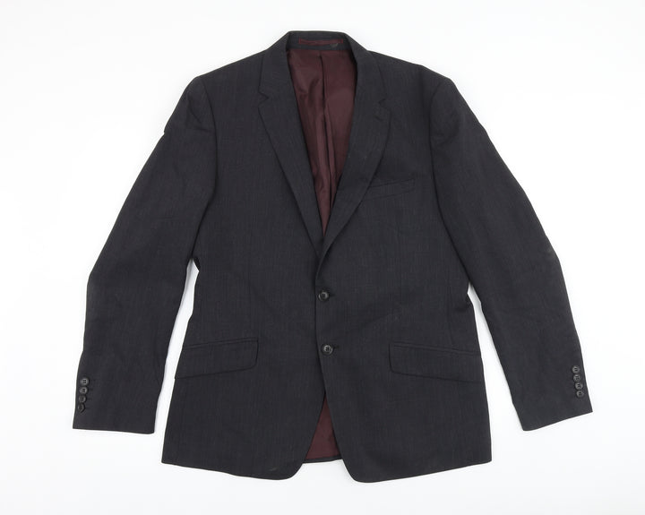 Marks and Spencer Mens Grey Polyester Jacket Suit Jacket Size 42 Regular