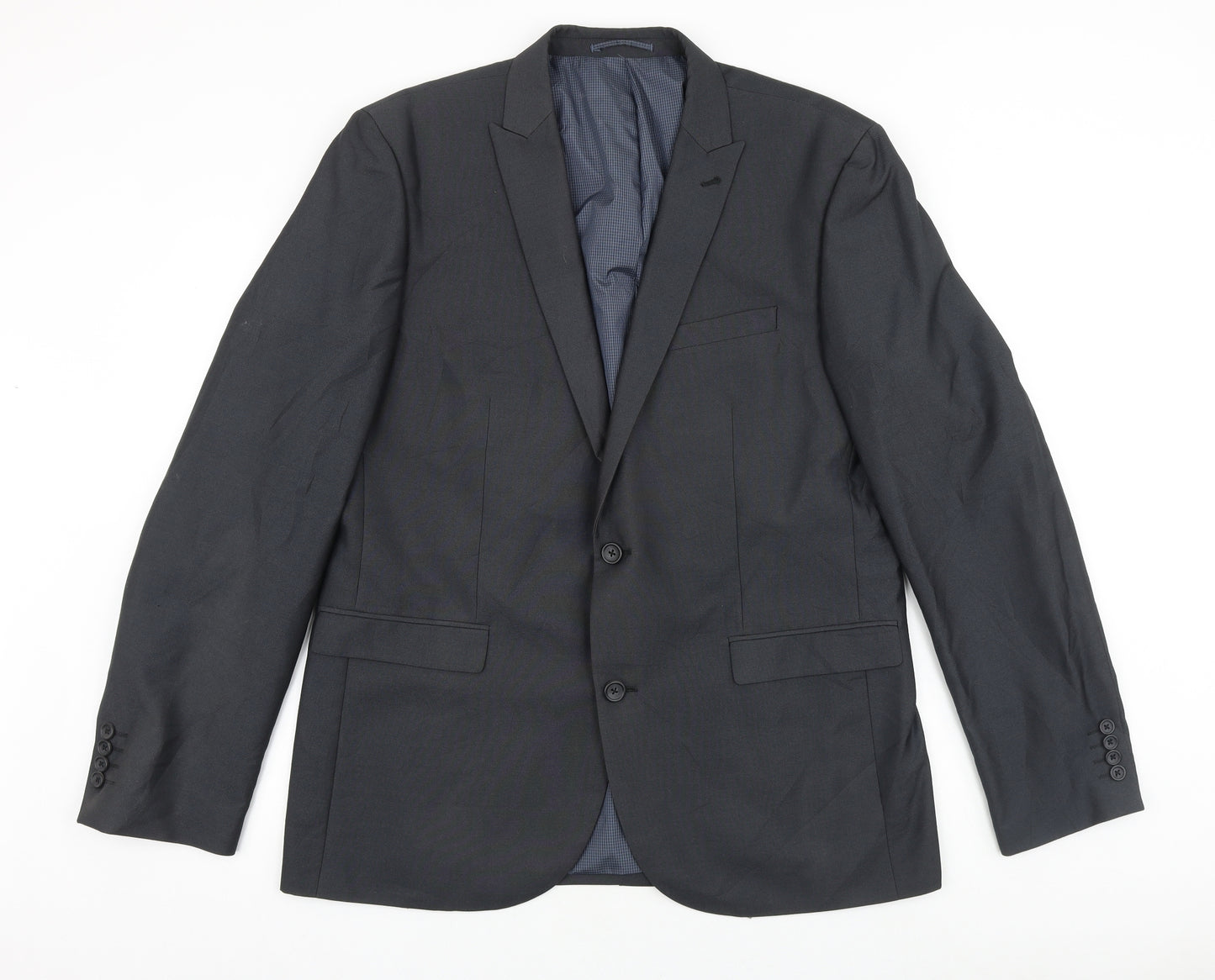 NEXT Mens Grey Polyester Jacket Suit Jacket Size 44 Regular
