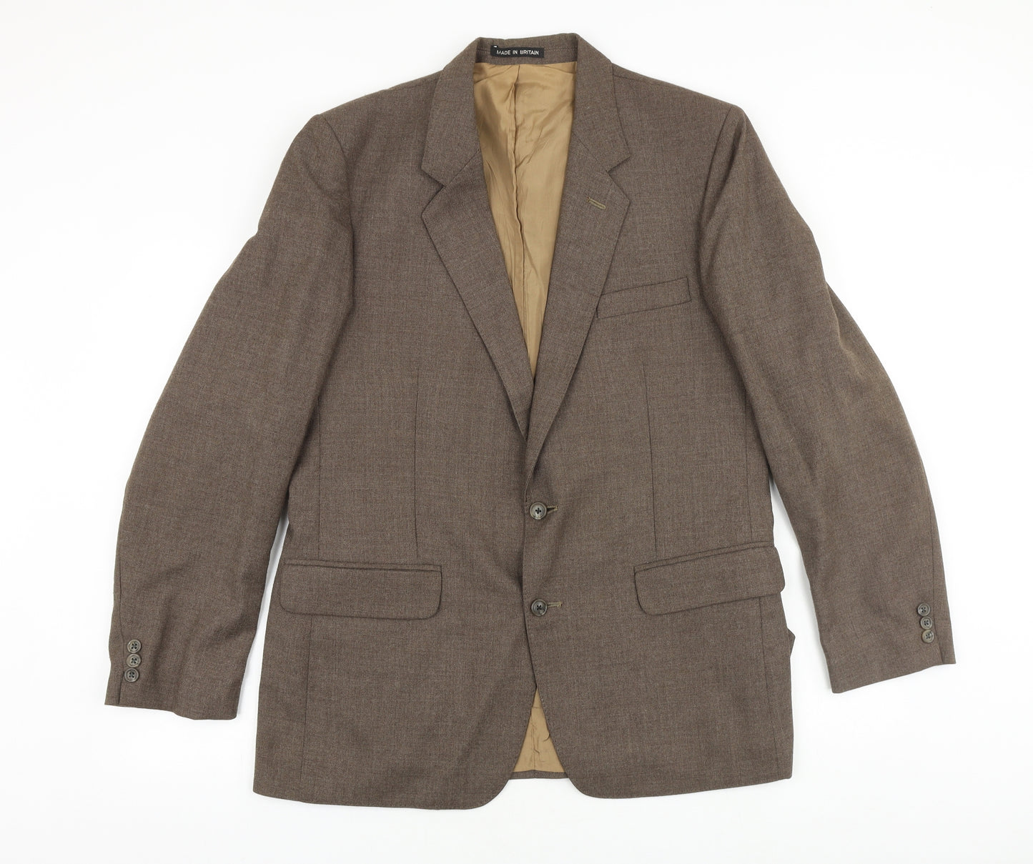 Guards London Mens Brown Polyester Jacket Suit Jacket Size 38 Regular