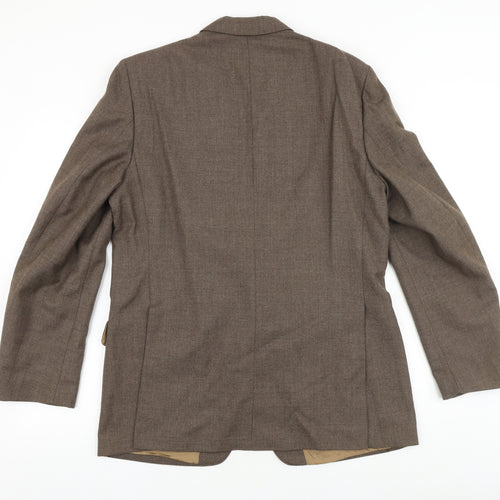 Guards London Mens Brown Polyester Jacket Suit Jacket Size 38 Regular