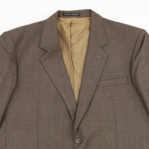 Guards London Mens Brown Polyester Jacket Suit Jacket Size 38 Regular