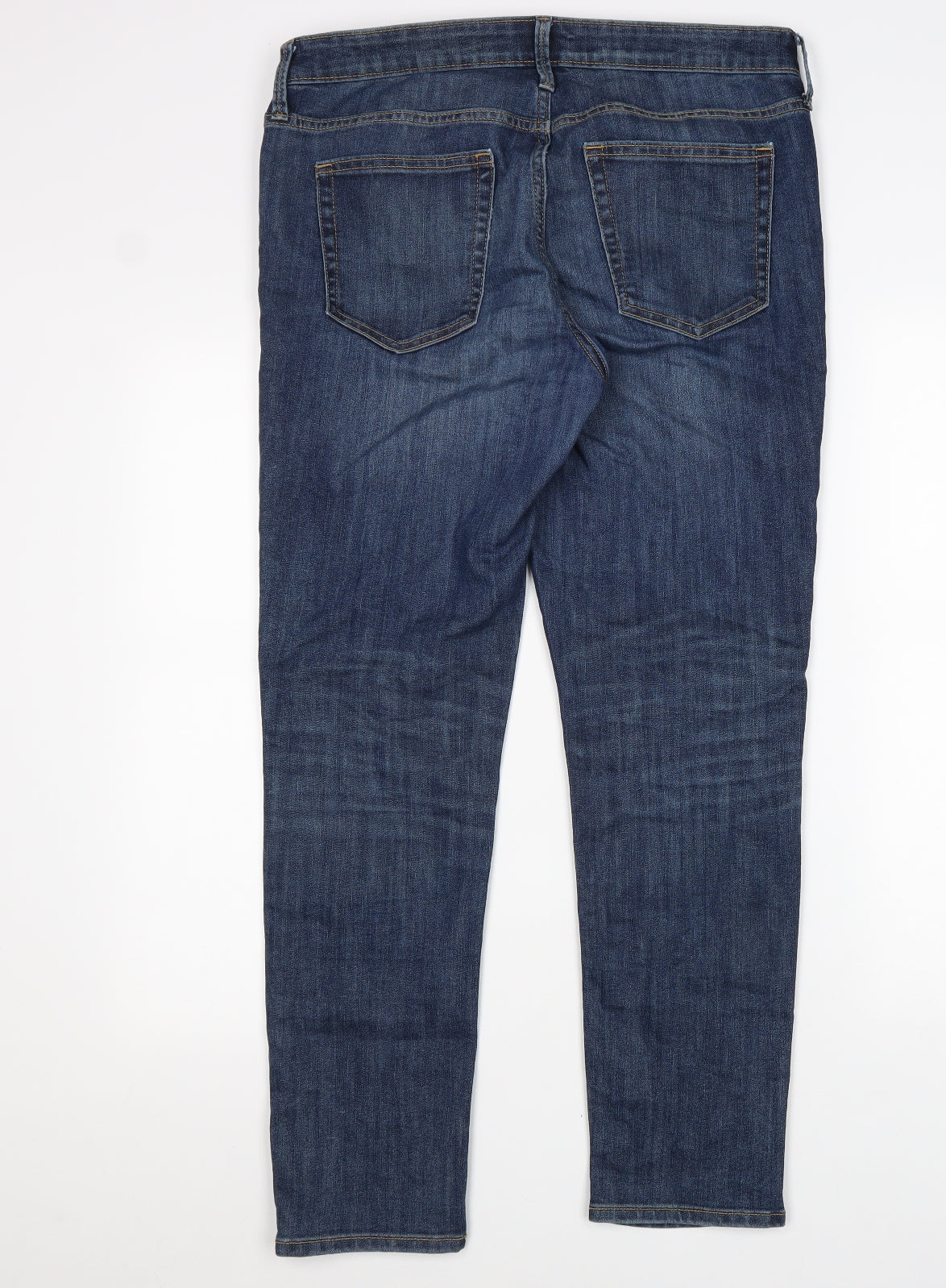 Gap Womens Blue Cotton Straight Jeans Size 31 in L28 in Regular Zip