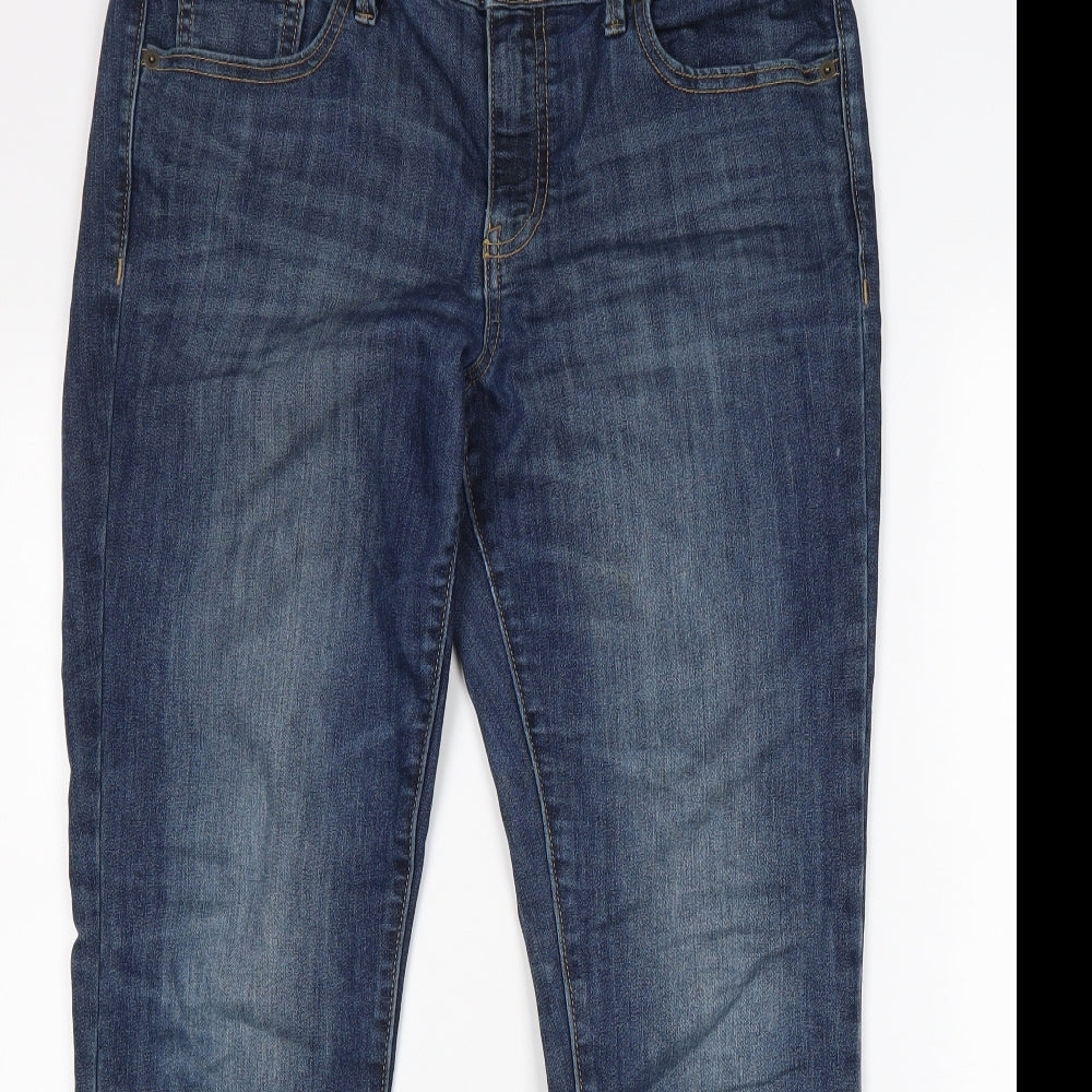 Gap Womens Blue Cotton Straight Jeans Size 31 in L28 in Regular Zip