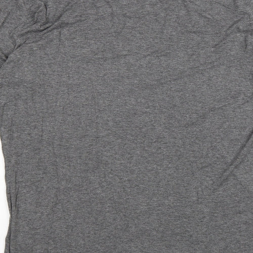Creation L Womens Grey Cotton Basic T-Shirt Size 12 Scoop Neck - Stars