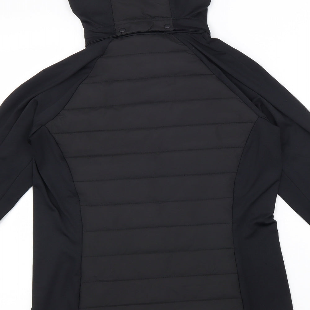 Marks and Spencer Womens Black Jacket Size 10 Zip - Thumb Hole