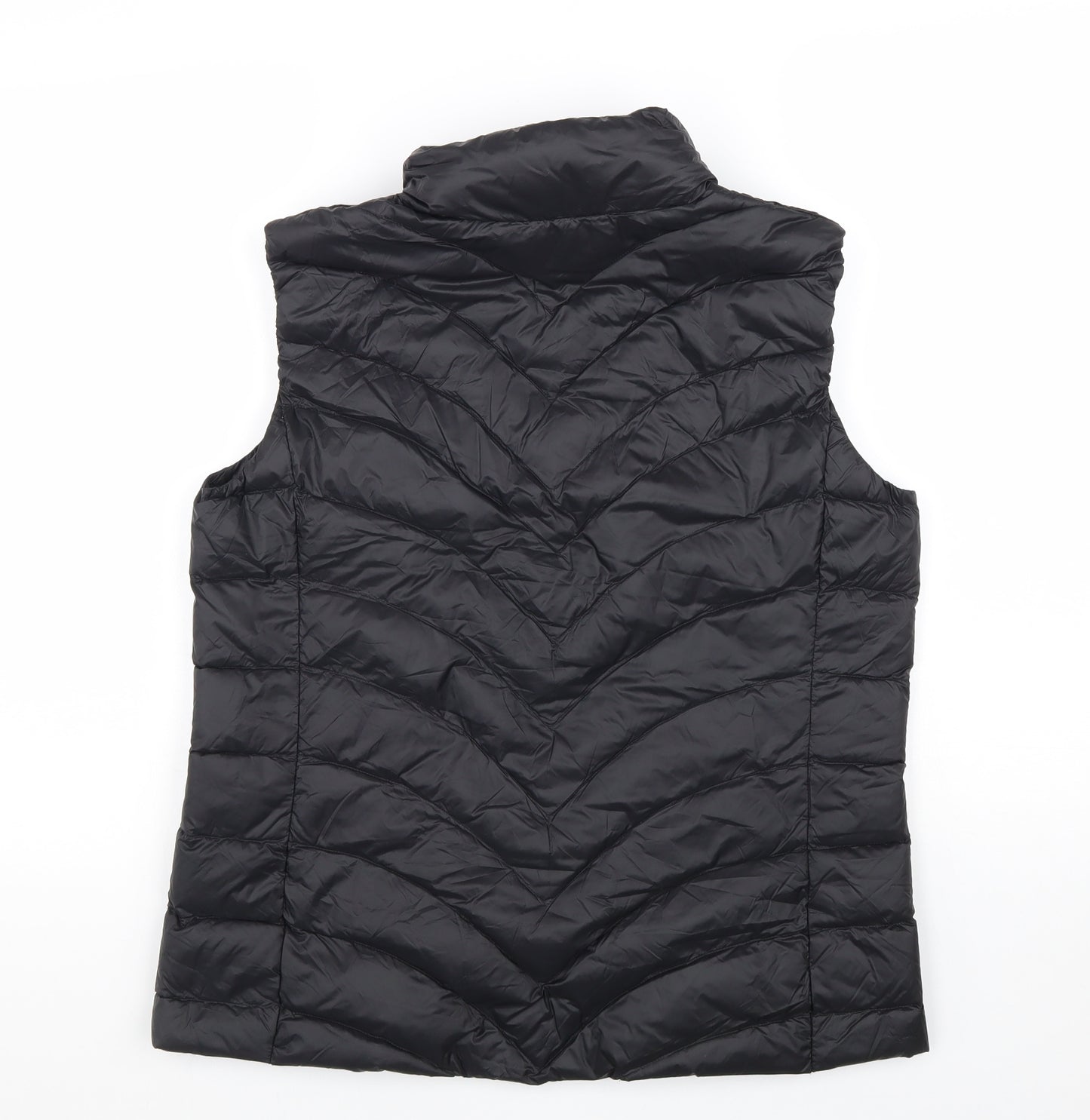 Marks and Spencer Womens Black Gilet Jacket Size 12 Zip