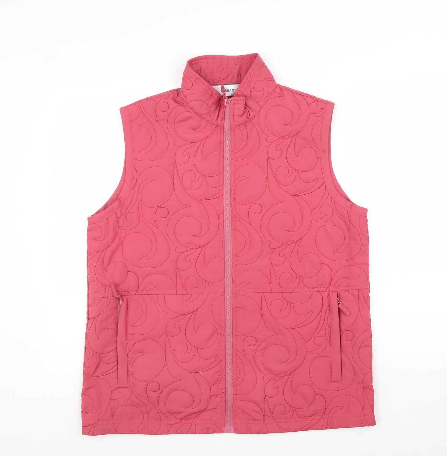 Damart Womens Pink Gilet Jacket Size 16 Zip