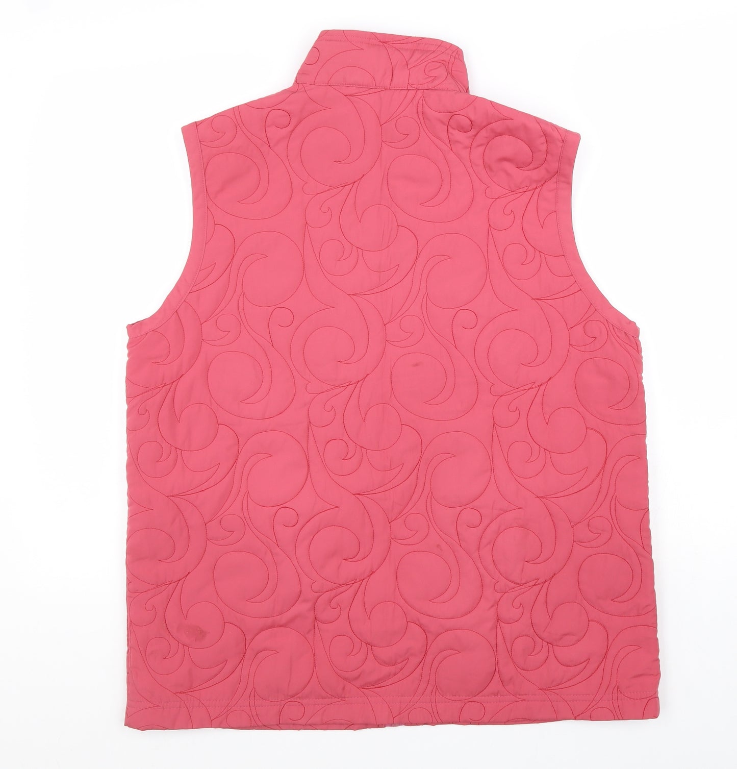 Damart Womens Pink Gilet Jacket Size 16 Zip