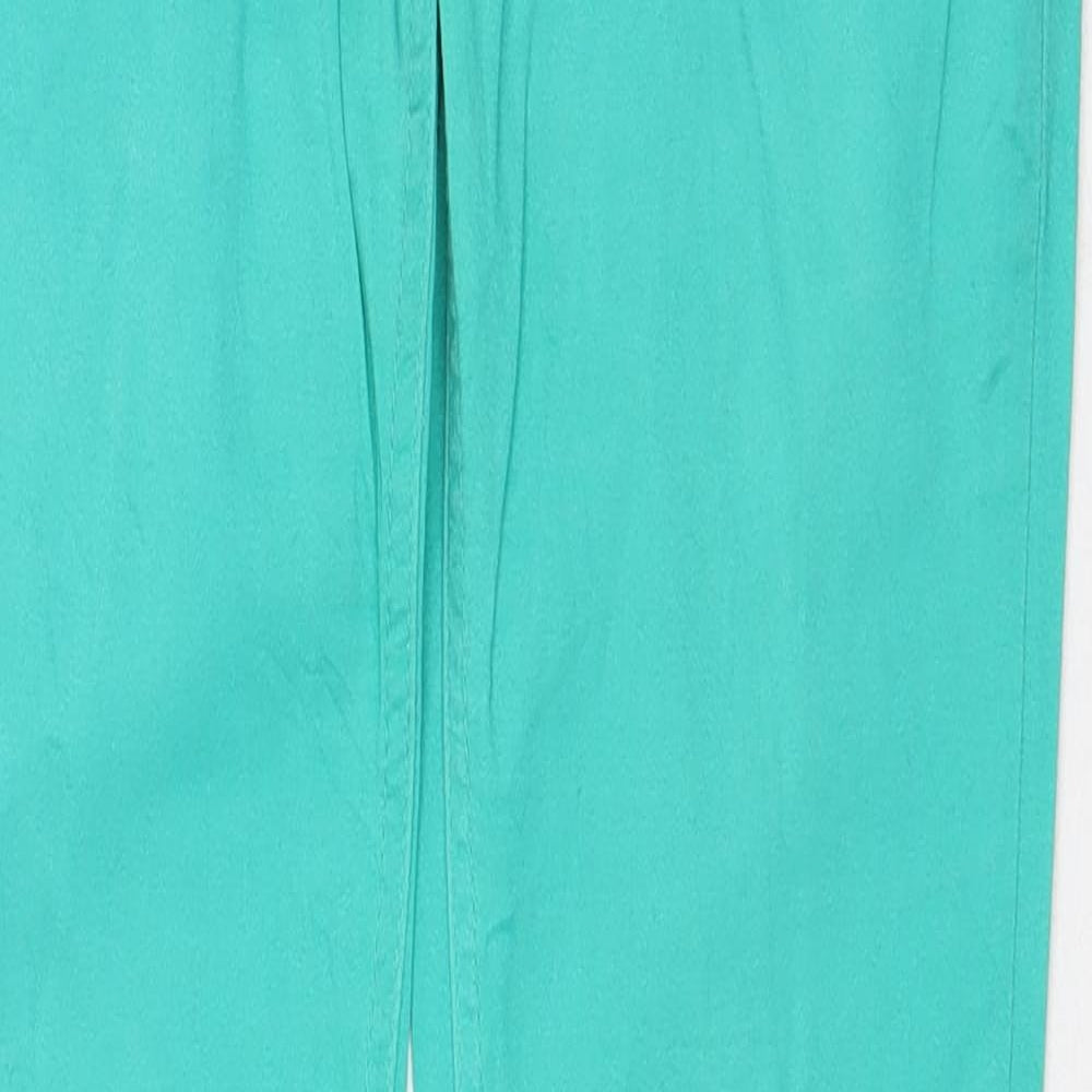 By Sasha Womens Green Cotton Skinny Jeans Size 8 Regular Zip