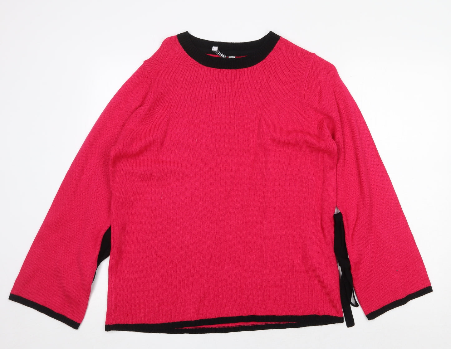 Capsule Womens Pink Round Neck Acrylic Pullover Jumper Size S