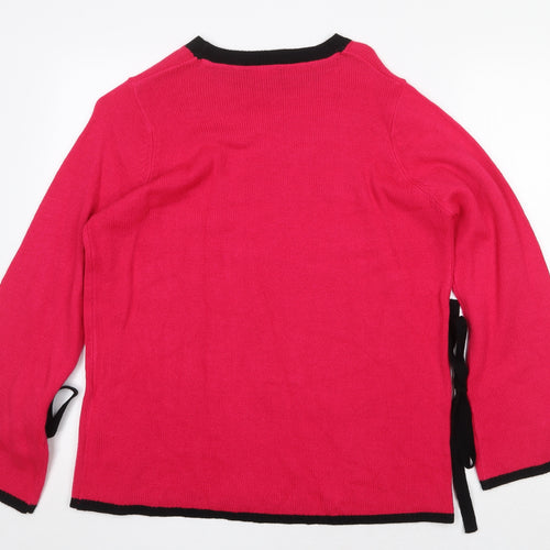 Capsule Womens Pink Round Neck Acrylic Pullover Jumper Size S