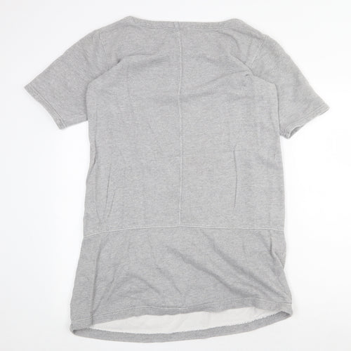 G.H. Bass & Co. Womens Grey 100% Cotton Shift Size M Boat Neck Pullover