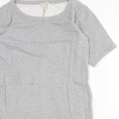 G.H. Bass & Co. Womens Grey 100% Cotton Shift Size M Boat Neck Pullover