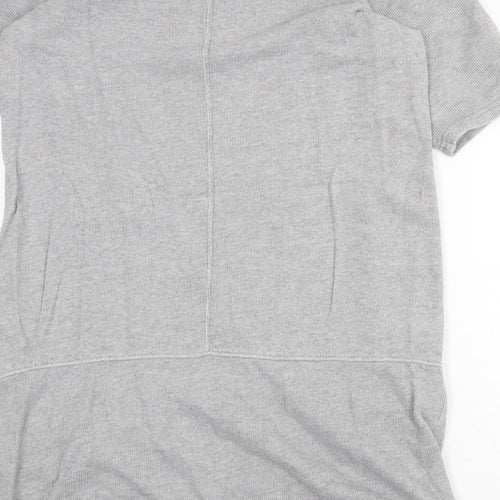 G.H. Bass & Co. Womens Grey 100% Cotton Shift Size M Boat Neck Pullover
