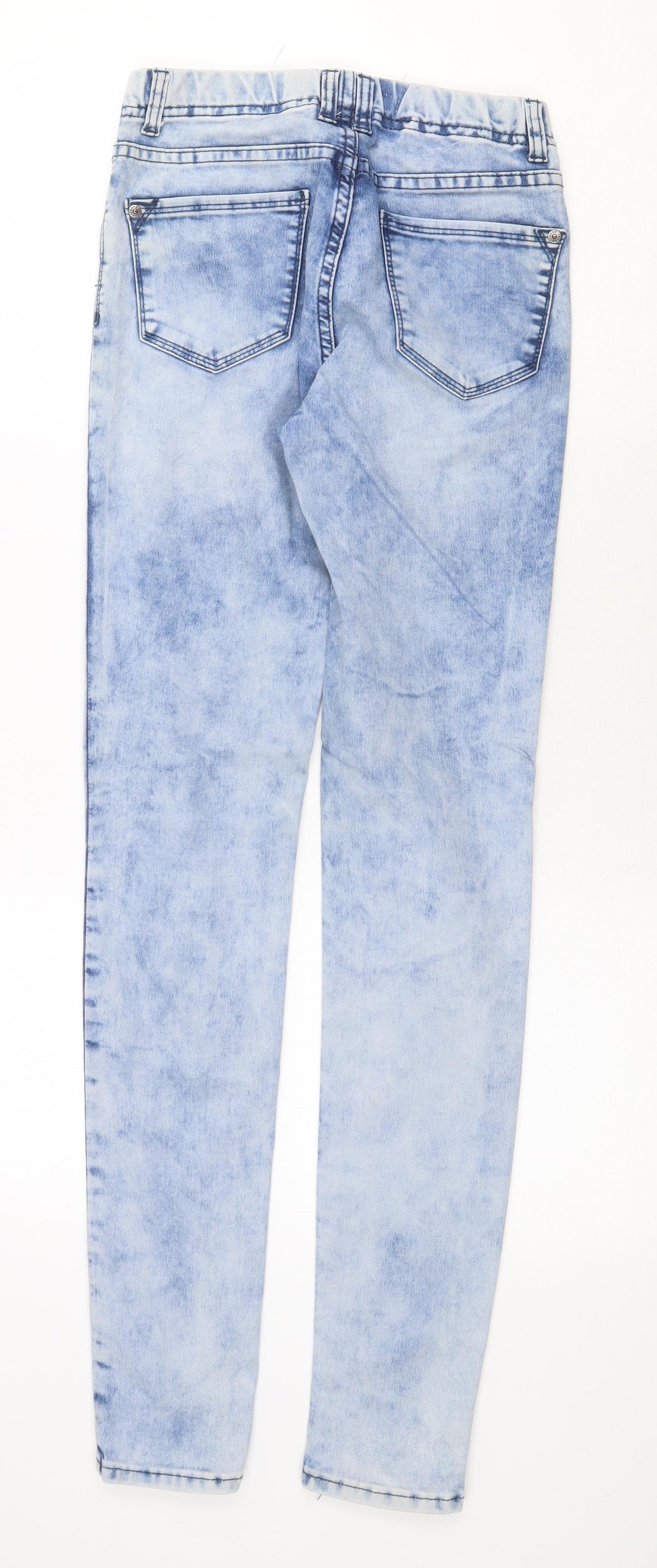 New Look Womens Blue Cotton Jegging Jeans Size 8 Regular - Acid Wash