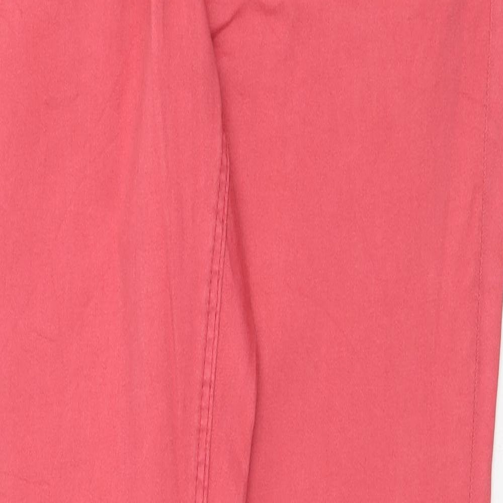 George Womens Pink Cotton Skinny Jeans Size 12 Regular Zip