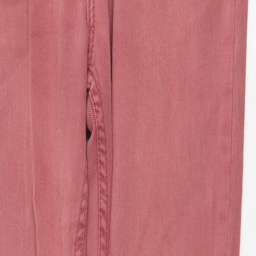 Topshop Womens Pink Cotton Skinny Jeans Size 32 in Regular Zip