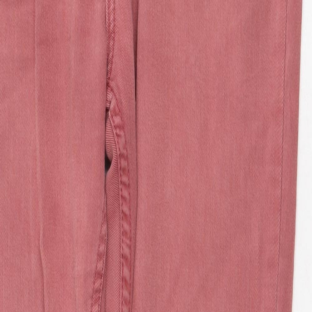 Topshop Womens Pink Cotton Skinny Jeans Size 32 in Regular Zip