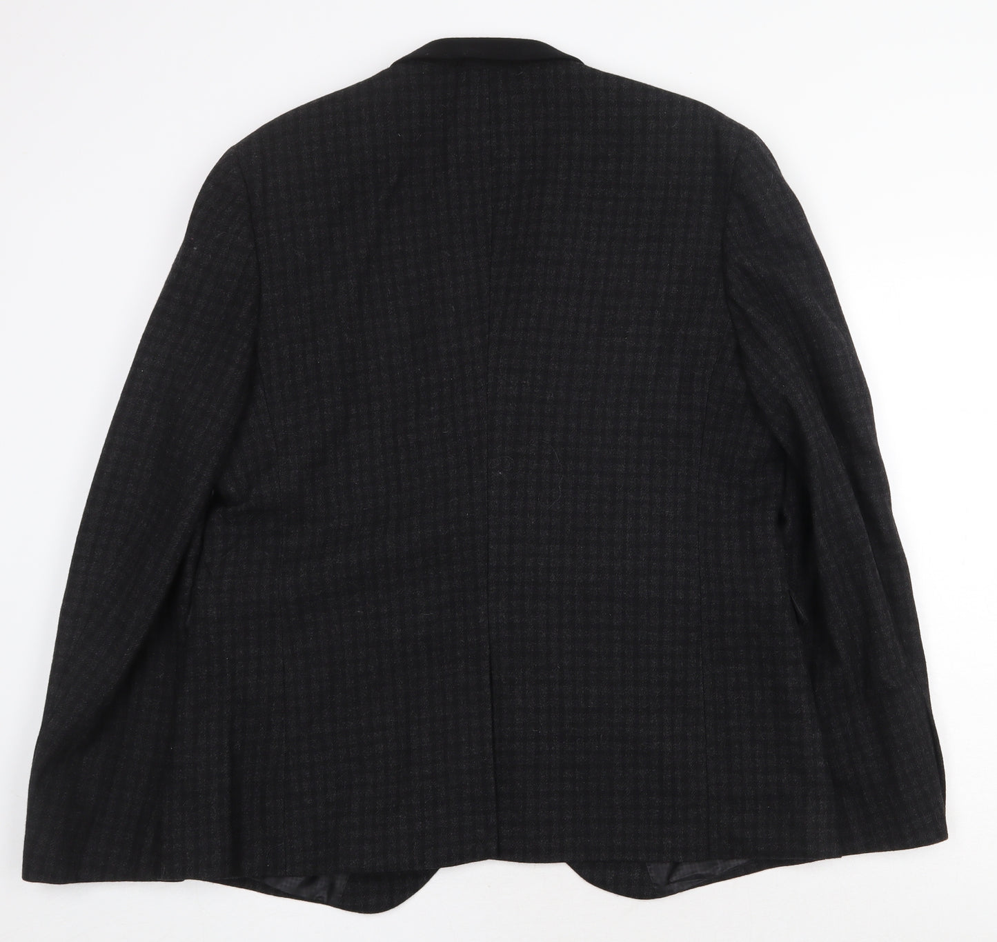 Cedar Wood State Mens Black Check Wool Jacket Blazer Size 2XL Regular