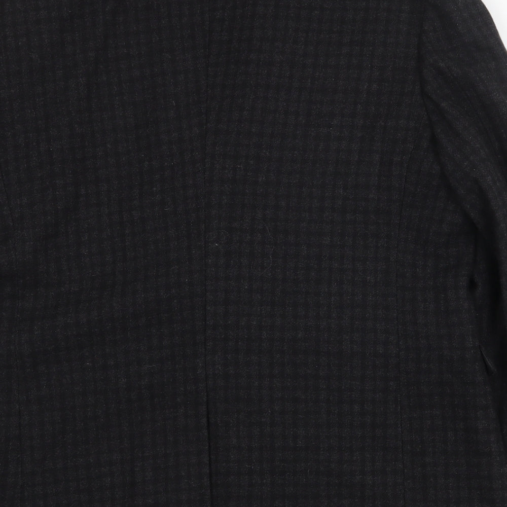 Cedar Wood State Mens Black Check Wool Jacket Blazer Size 2XL Regular