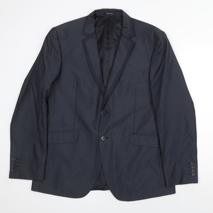 John Miller Mens Grey Viscose Jacket Suit Jacket Size 42 Regular