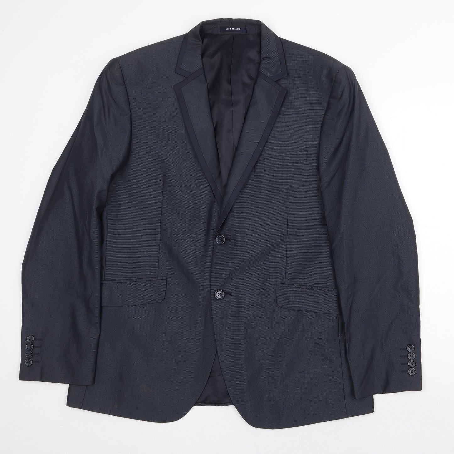 John Miller Mens Grey Viscose Jacket Suit Jacket Size 42 Regular