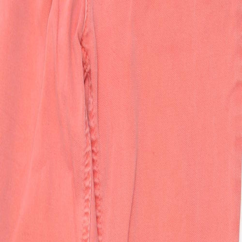 Zara Womens Pink Cotton Skinny Jeans Size 6 Regular Zip