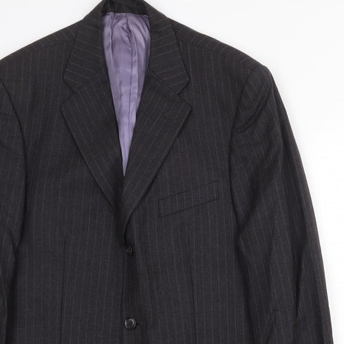 West Brook Mens Grey Striped Wool Jacket Suit Jacket Size 40 Regular