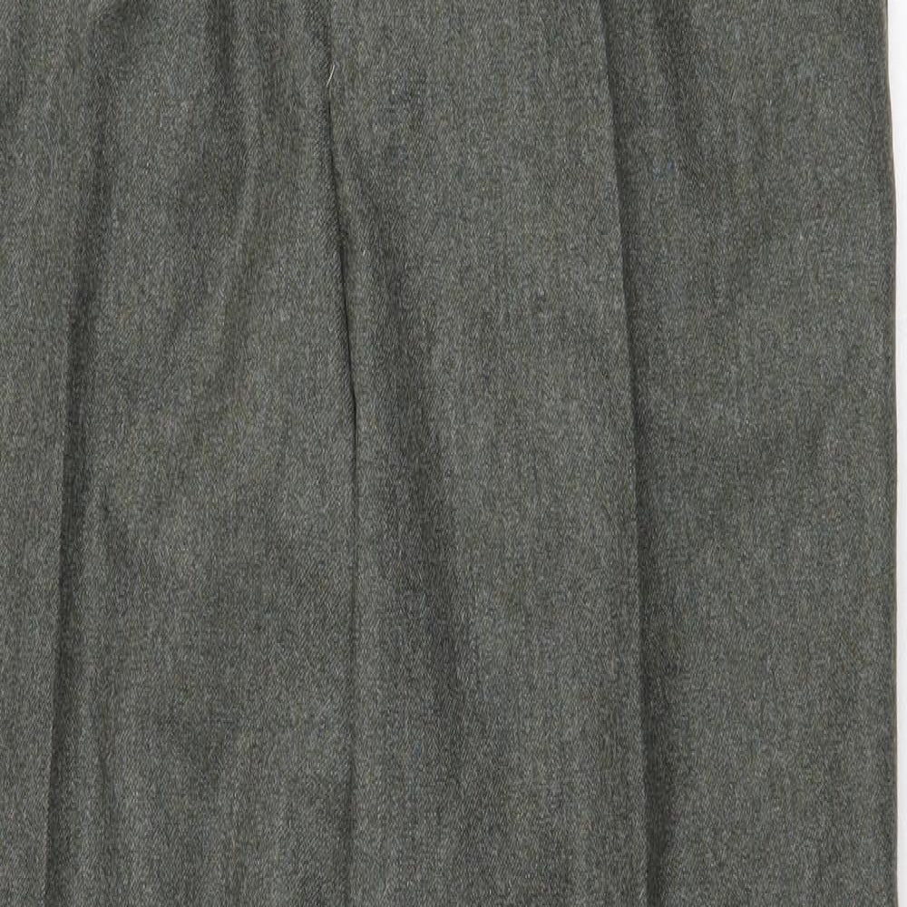 Hilt Mens Green Wool Dress Pants Trousers Size 34 in Regular Zip