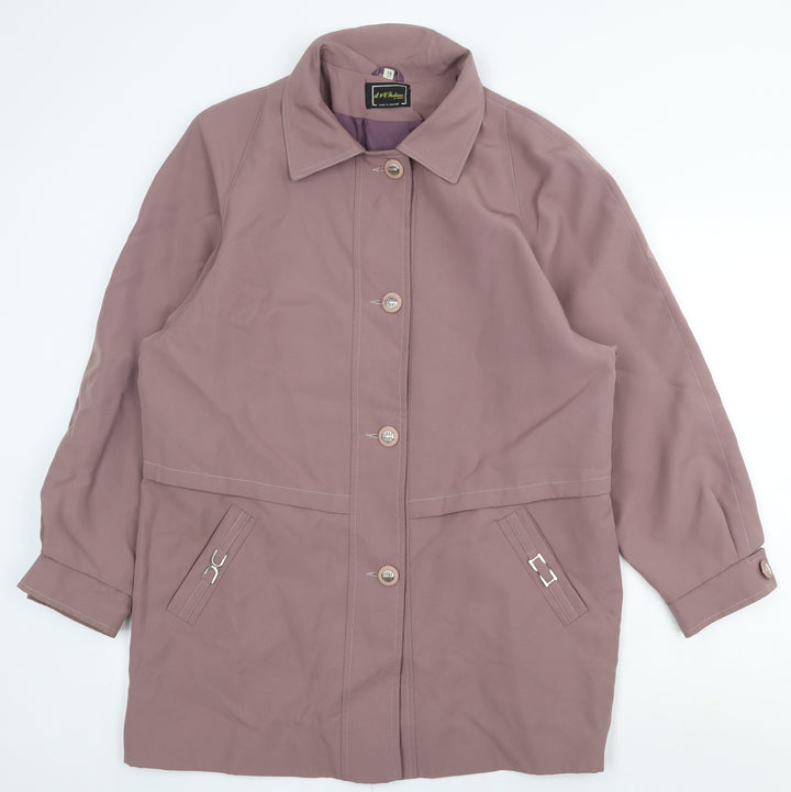 A.V.V Fashion Womens Purple Overcoat Coat Size 16 Buckle