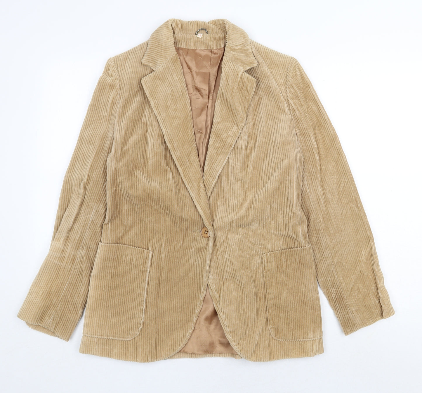 Mail Sale Womens Beige Jacket Blazer Size 12 Button