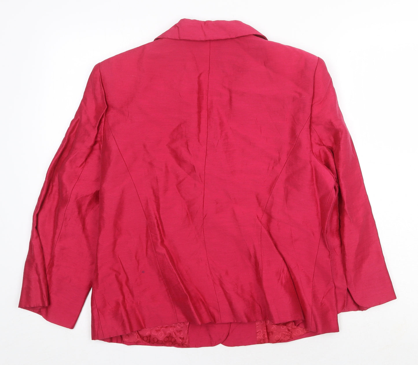 CC Womens Red Jacket Blazer Size 14 Button