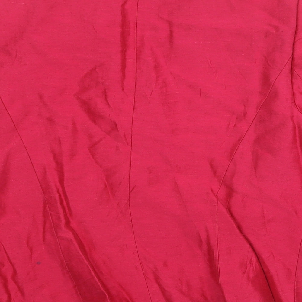 CC Womens Red Jacket Blazer Size 14 Button