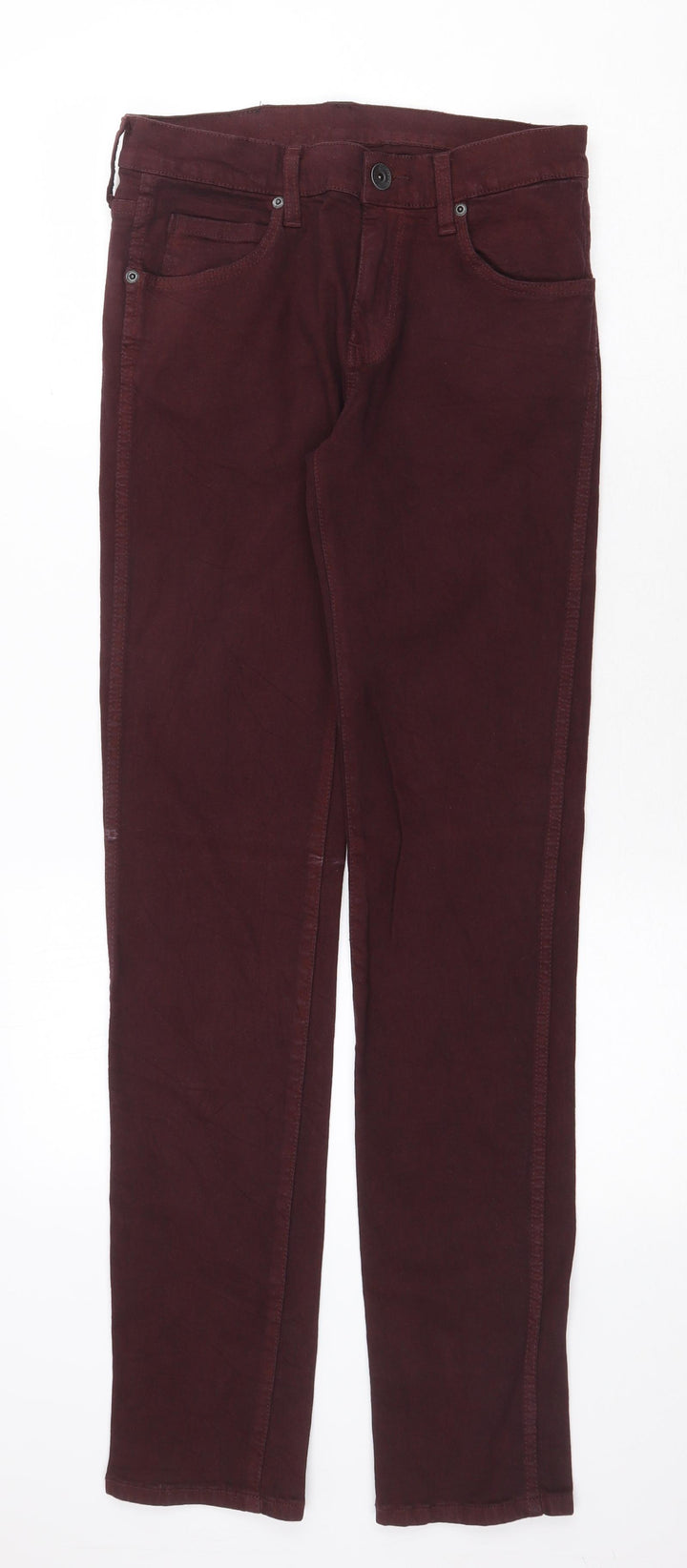 Dr. Denim Womens Red Cotton Straight Jeans Size 28 in Regular Zip