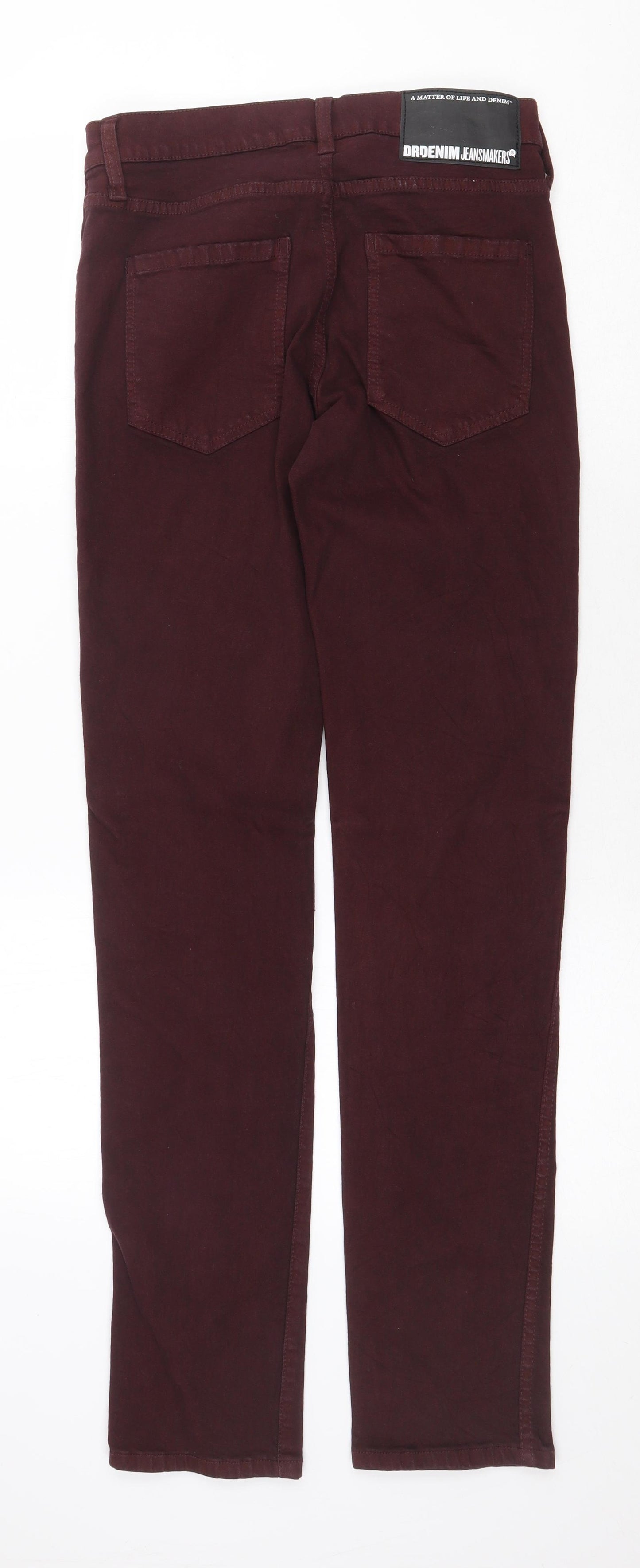 Dr. Denim Womens Red Cotton Straight Jeans Size 28 in Regular Zip
