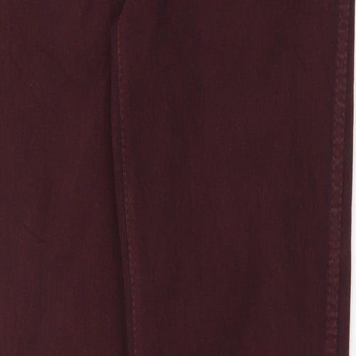 Dr. Denim Womens Red Cotton Straight Jeans Size 28 in Regular Zip