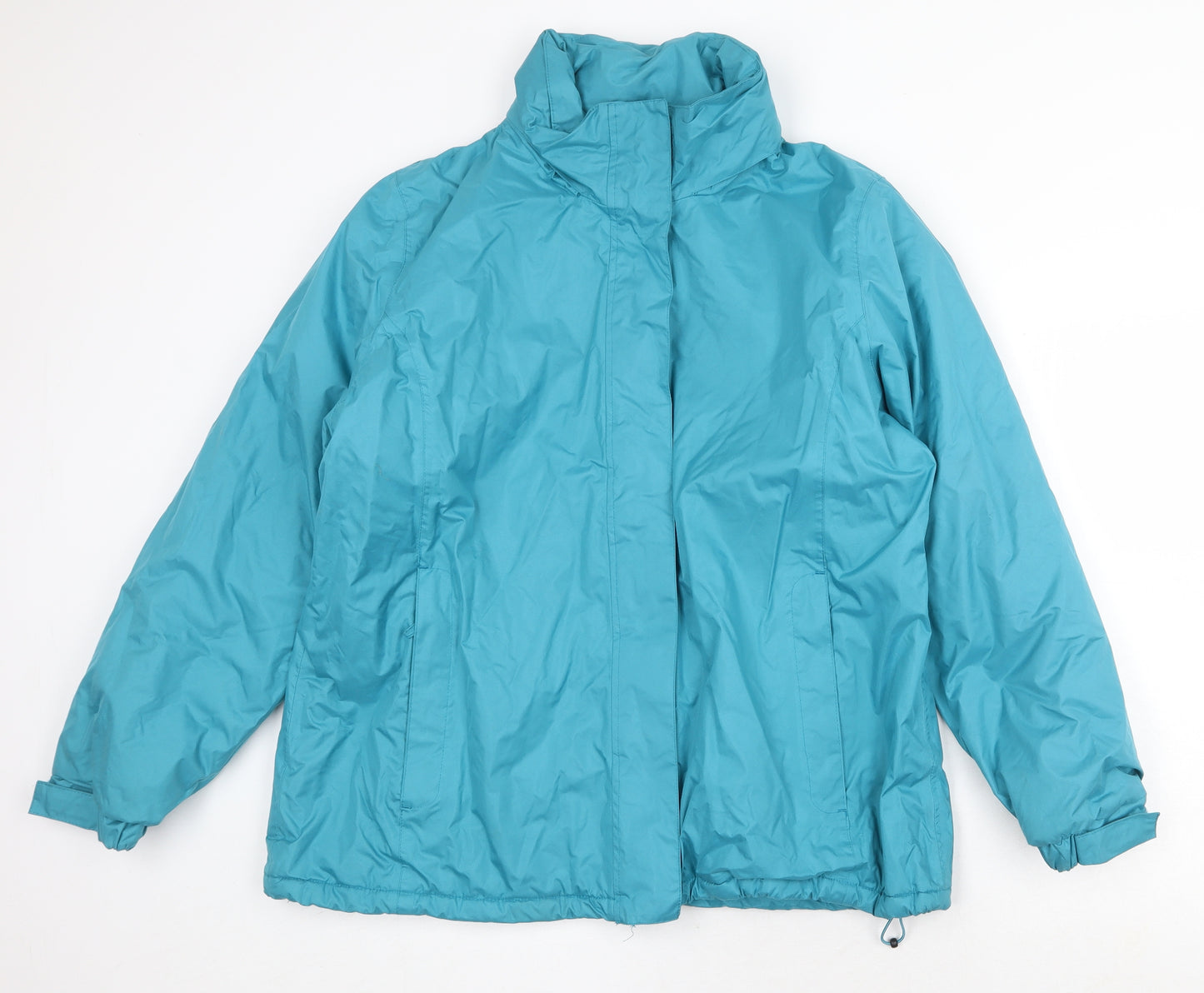 Alpine Trek Womens Blue Rain Coat Coat Size L Zip