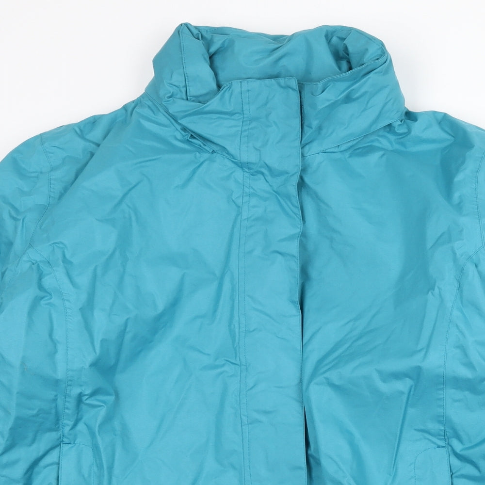 Alpine Trek Womens Blue Rain Coat Coat Size L Zip